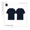 Áo Phông Cổ Tim Màu Xanh Than Unisex 100% Cotton Form Regular | MINALA