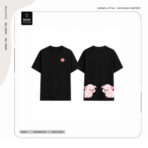 Áo Phông MINALA In Hình Lợn Unisex - Ảnh 4